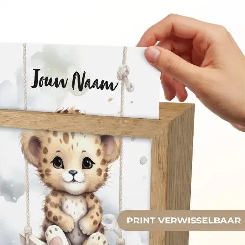 Luipaard - Dier - Kinderen Light Box met kabel (Kinderlampje) klein -USP_websiteprintNL
