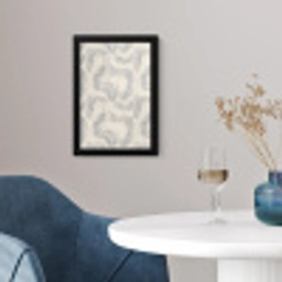 Lijnen - Patroon - Beige - Minimalistisch fotolijst zwart zonder passe partout klein 224 -sfeer4