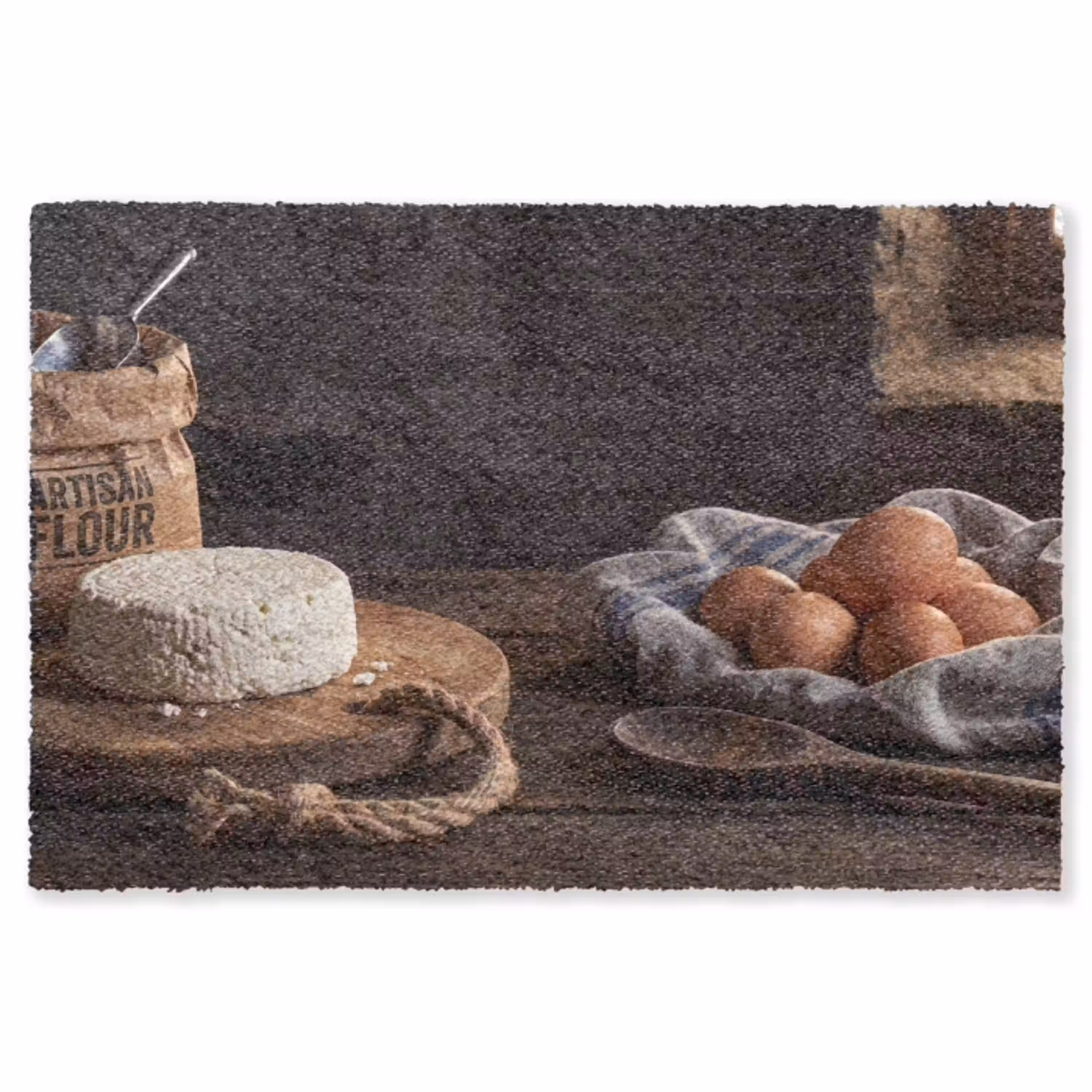 Meel - Eieren - Eten Vloerkleed Rechthoek klein -3d