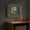 Hond - Puppy - Bloemen - Natuur - Golden retriever Light Box met batterij (Wandlamp kind) middel -sfeer5_kind