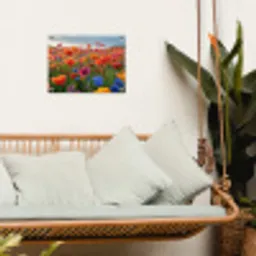 Bloemenweide in volle bloei tuinposter los doek klein -sfeer7