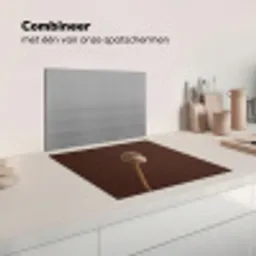 Papaverbol - Droogbloem - Bruin - Minimalistisch Inductie beschermer vinyl 3mm middel -wsfeer7_website