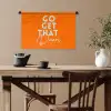 Oranje - Blauw - Go get that dream Wandkleed katoen klein -sfeer6
