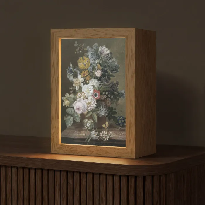 Bloemen - Eelke Jelles Eelkema - Oude meesters Light Box met kabel (Tafellamp) klein -z3d_website