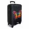 Graffiti vlinder met felle kleuren NBS - Handbagage koffer - Kinderen Unisex middel -productfoto_3d