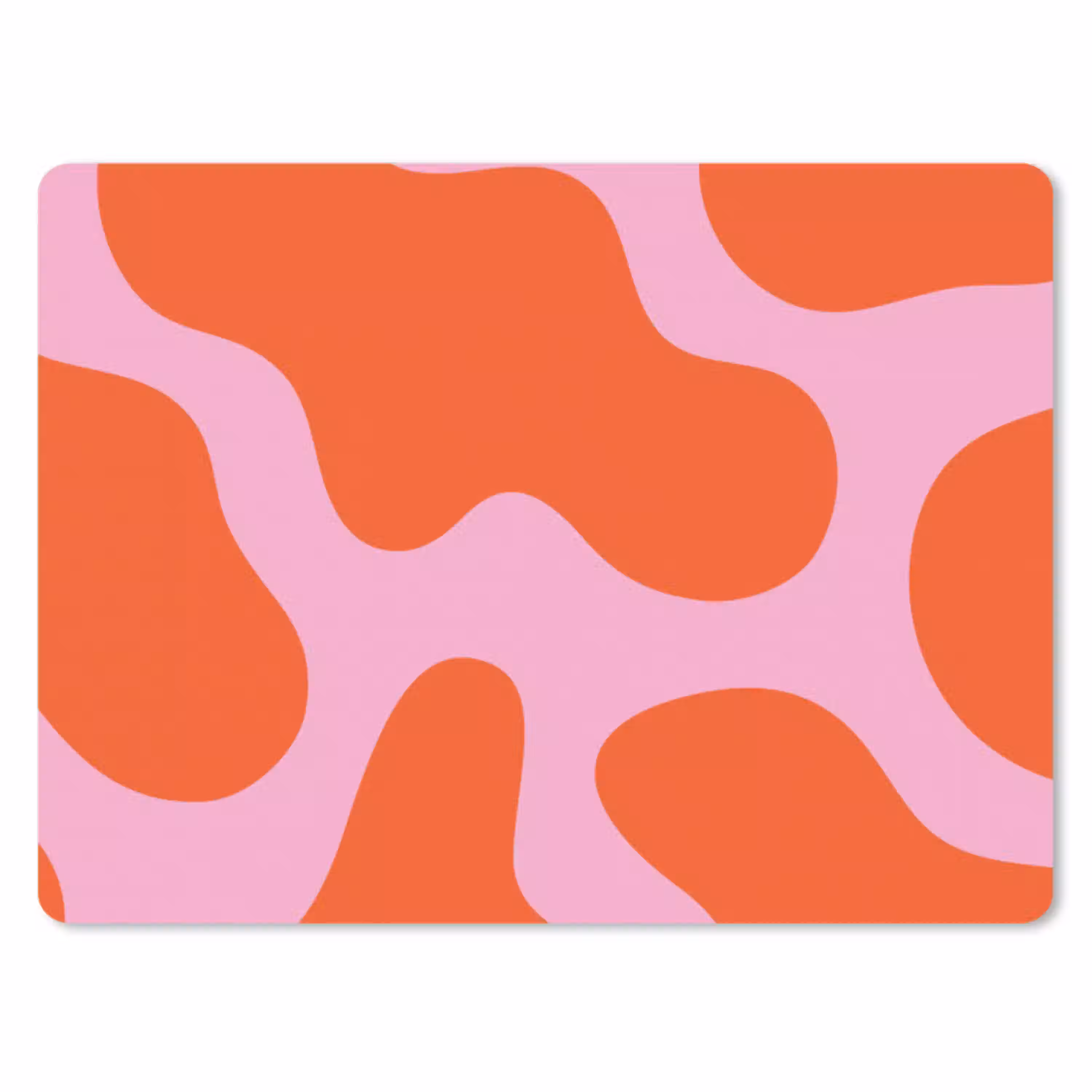 Vlekken - Rood - Roze - Patroon - Minimalistisch muismat rubber klein -3d