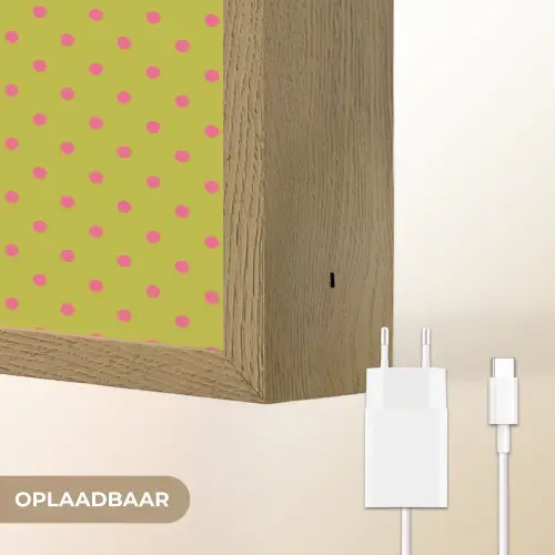 Ciao bella - Rood - Groen - Stippen Light Box met batterij (Wandlamp) middel -USP_websiteoplaadbaarNL