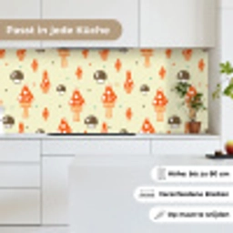 Patronen - Paddestoel - Oranje keuken achterwand 2 middel 871 -sfeer4_DE
