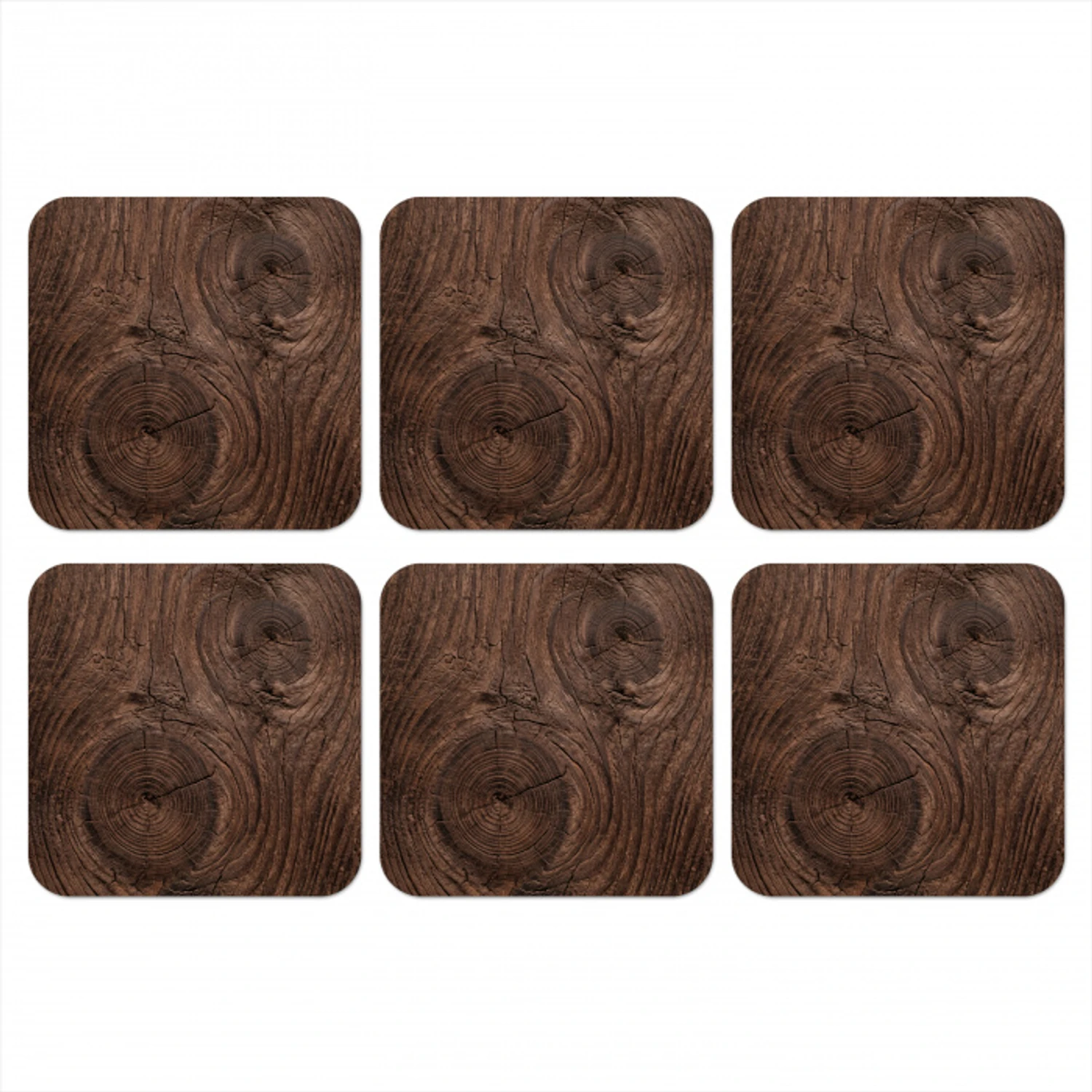 Houtnerf - Textuur - Patroon - Bruin - Rustiek onderzetter kurk middel -3d