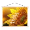 Zonnebloem - Close up - Geel - Quote textielposter latten blank klein -3d
