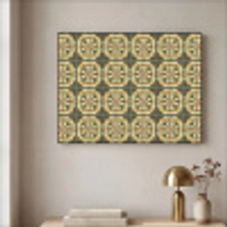 Ornament - Patroon - Groen Textielframe zwart klein 947 -sfeer2