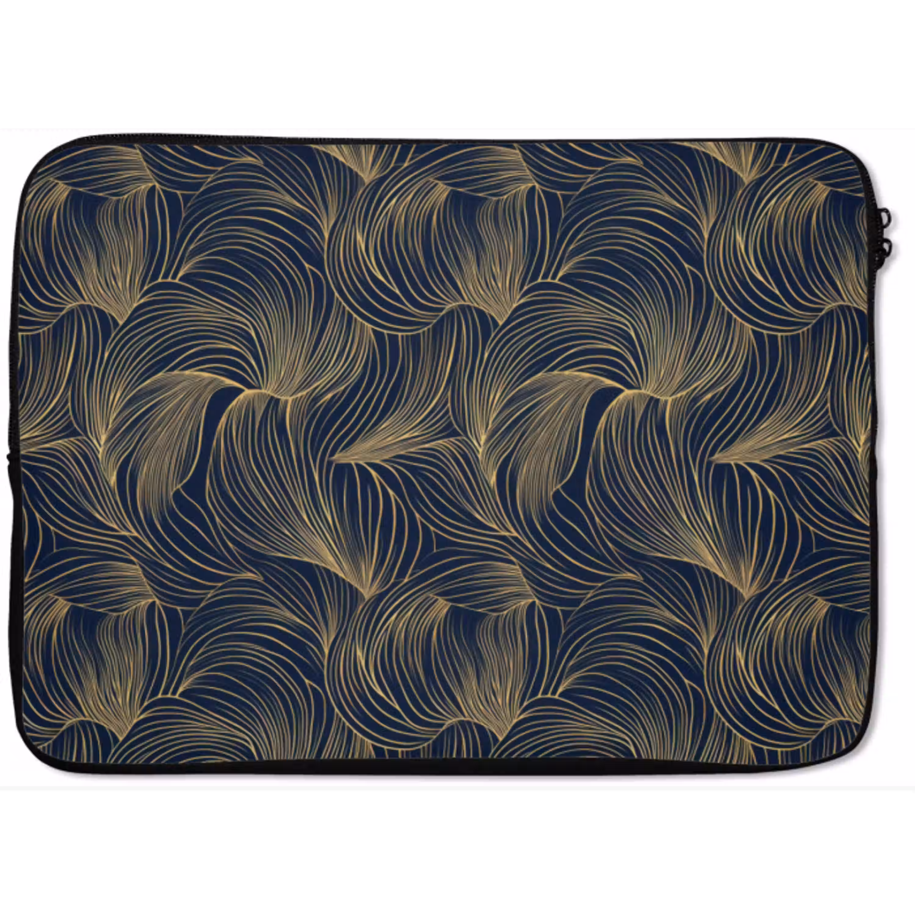 Abstract - Lijnen - Blauw - Goud laptophoes neopreen klein 279 -zkaufland3dotto