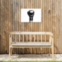 Bokshandschoen - Zwart - Hand Tuinposter op houten frame 2 cm dik klein -sfeer4