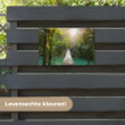 Hangbrug in het Regenwoud tuinposter los doek klein -sfeer3