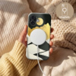 Wolf - Bergen - Maan - Zwart Toughcase MagSafe Apple iPhone 17 klein -USP_MagsafeV