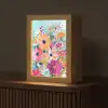 Bloemen - Schilderij - Natuur - Botanisch Light Box met kabel (Tafellamp) klein -z3d_website