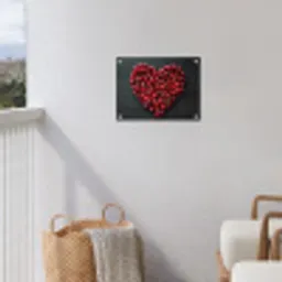 Kersen - Hart - Rood - Zwart tuinposter los doek klein -sfeer8