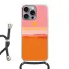 Zon - Abstract - Landschap - Oranje Hoesje iPhone 16 Pro Max met koord klein -3d