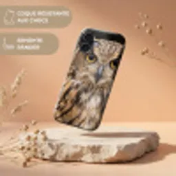 Oehoe - Uil - Portret - Bruin Toughcase MagSafe Apple iPhone 17 klein -USP_RandenV_FR