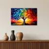 Boom - Kleurrijk - Verflook - Abstract Canvas - Meerluiken 2 luik klein -sfeer3