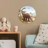 Dinosaurus - Landschap - Tropisch - Kinderen - Jongens Wandcirkel kunststof plaat 5mm dik klein -tsfeer1_kind
