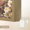 Konijntje - Bruin - Bloemen - Vlinders Light Box met batterij (Wandlamp kind) middel -USP_websiteoplaadbaarNL