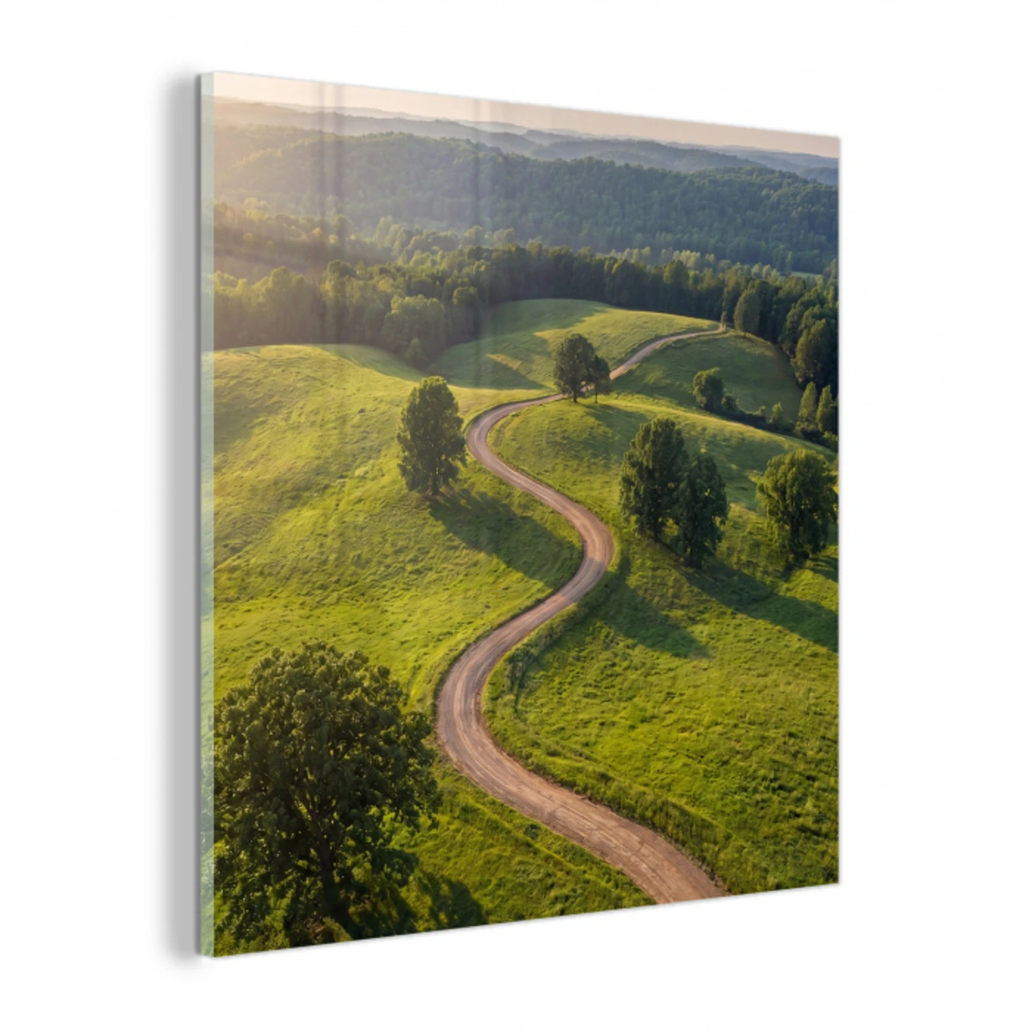 Weg - Weide - Natuur - Groen plexiglas 5mm klein -z3d