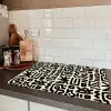 Geometrisch - Figuren - Zwart Inductie beschermer vinyl 3mm klein 276 -sfeer3