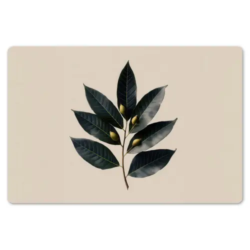 Laurierbladeren - Bloemknoppen - subtiel Placemat vinyl groot -zzsfeer1_Kitchenyeah-website