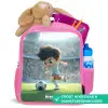 Jongen - Voetbal - Stadion - Zonlicht Kinderrugzak - Roze middel -inhoud_NL