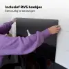 Knoflook - Zwart - Wit Inductie beschemer met haakjes klein -ky-ophangen-nl