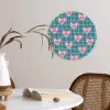 Hartjes - Raster - Patroon - Blauw Wandcirkel plexiglas klein 852 -sfeer4