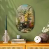 Grote vaas met bloemen - Josep Mirabent - Oude meesters Wandcirkel Ovaal Forex klein -sfeer2
