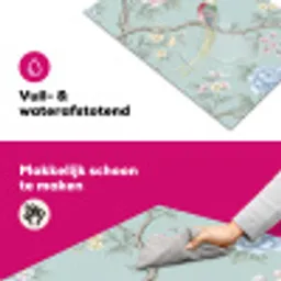 Vogel - Bloemen - Kleurrijk Inductie beschermer vinyl 3mm klein -wsfeer6_website