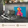 Bloemenkrans - Hagedis - Kimono - Paars keuken achterwand spatscherm klein -usp_NL