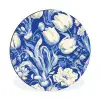 Bloemen - Delfts Blauw - Patroon - Tulp Wandcirkel aluminium klein -3d