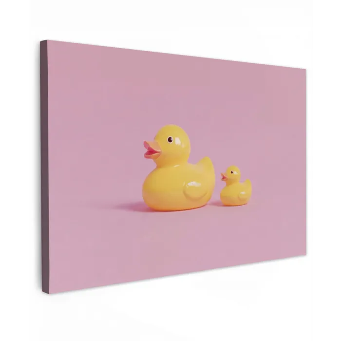 Eendjes - Vrolijk - Roze canvas 2cm klein -z3d
