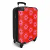 Patronen - Zonnestralenpatroon op felrode achtergrond NBS - Handbagage koffer - Kinderen Unisex middel -productfoto_3d