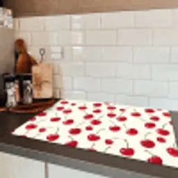 Kersen - Minimalistisch - Rood Inductie beschermer vinyl 3mm klein 276 -sfeer3