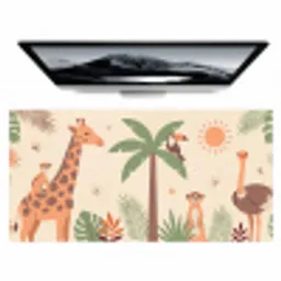 Dieren - Tropisch - Safari - Kleurrijk Muismat XXL klein -zzz3d