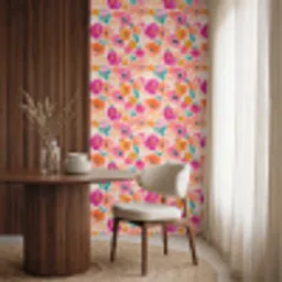 Bloesems - Vrolijk - Kleurrijk Behang Vinyl klein 1060 -sfeer1