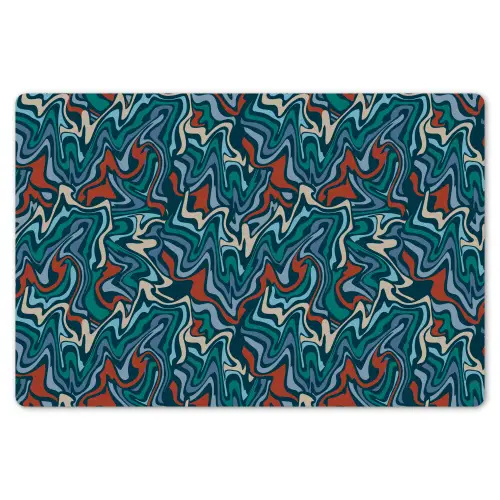 Golven - Retro - Blauw - Patroon Placemat vinyl groot 368 -zzsfeer1_Kitchenyeah-website