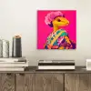 Hagedis - Bloemen - Roze - Kimono aluminium wit klein -sfeer1