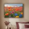 Bloemen - Klaprozen - Kleurrijk - Natuur Textielframe zwart klein -sfeer1