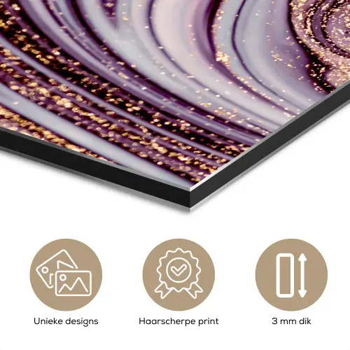 Marmer - Roze - Goud - Glitter - Marmerlook - Luxe aluminium wit klein -closeup_NL