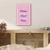 Tekst - Blauw - Keuken - Kader aluminium wit klein -sfeer3