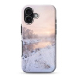 Rivier - Winter - Landschap - Sneeuw - Zonsopgang Toughcase MagSafe Apple iPhone 17 klein -3d