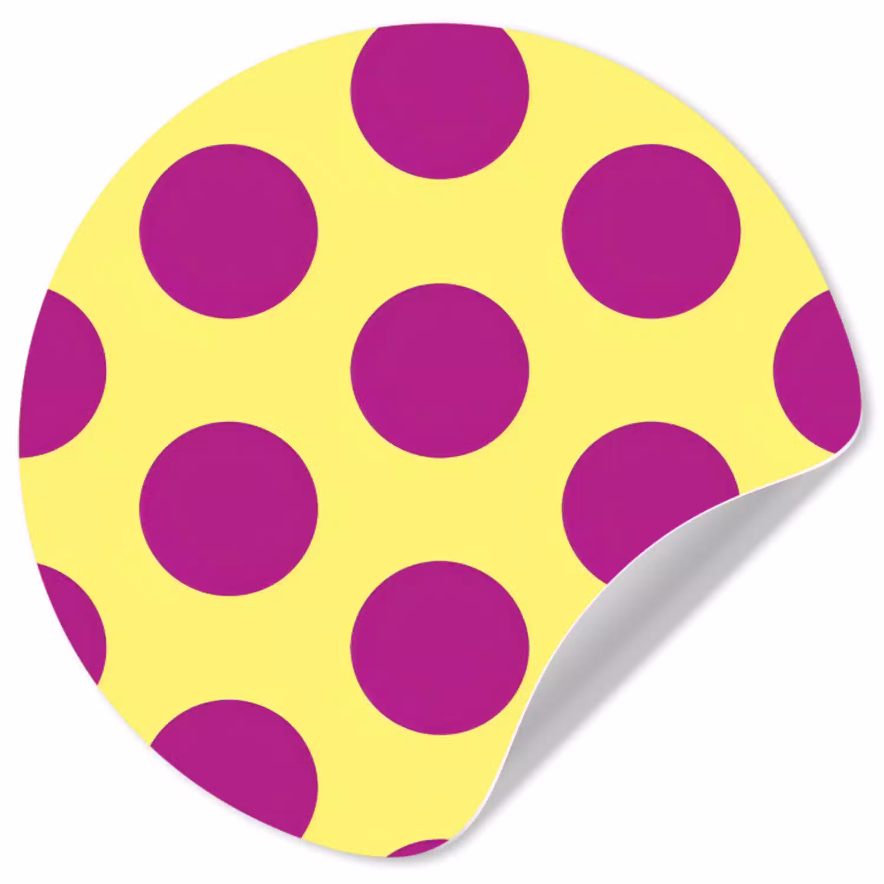Dots - Klassiek - Geel Wandcirkel behangsticker klein 186 -3d