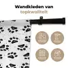 Paw - Pattern -Black Wandkleed katoen klein 269 -sfeer2