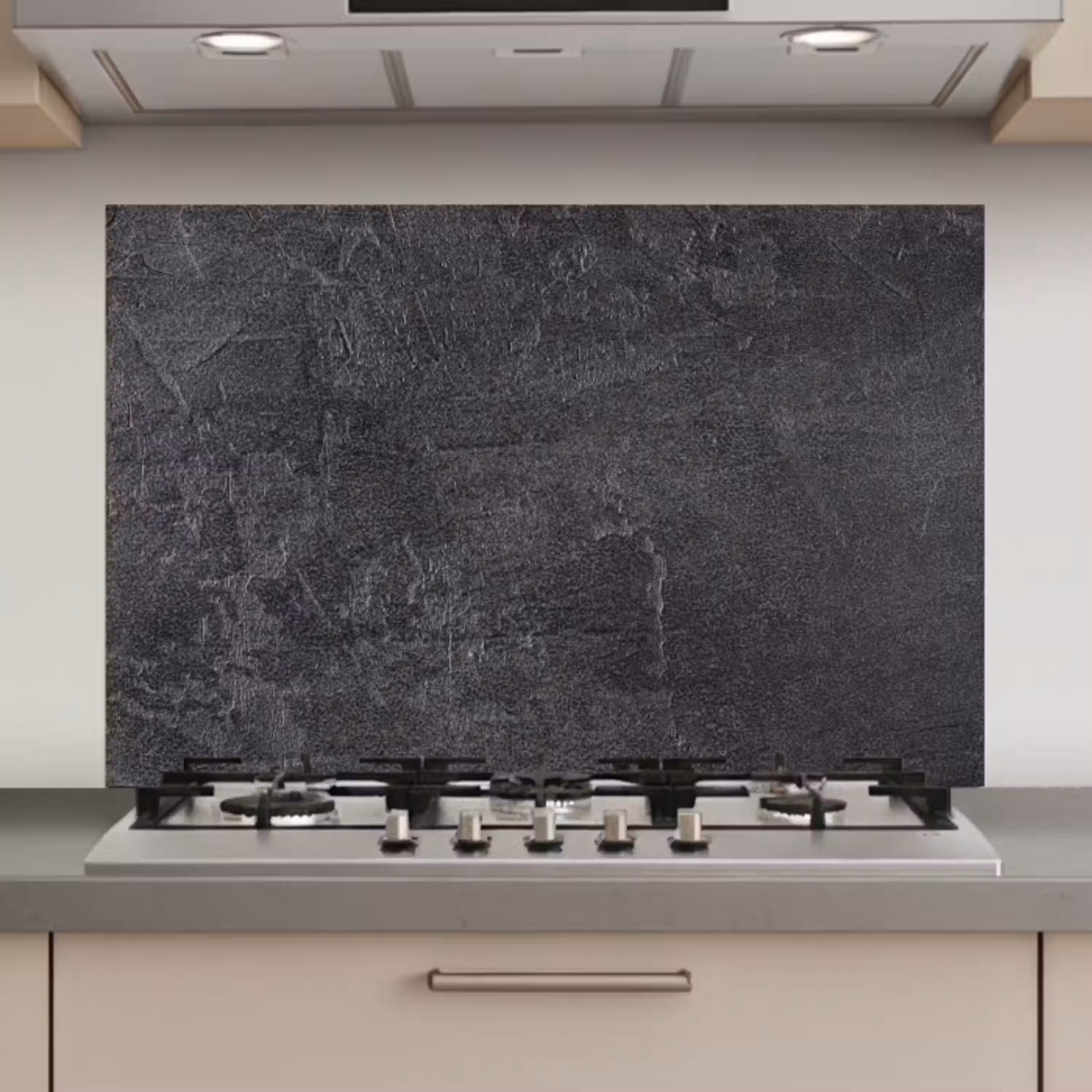 Leisteen - Beton - Natuursteen - Grijs - Industrieel keuken achterwand spatscherm klein -3d_website